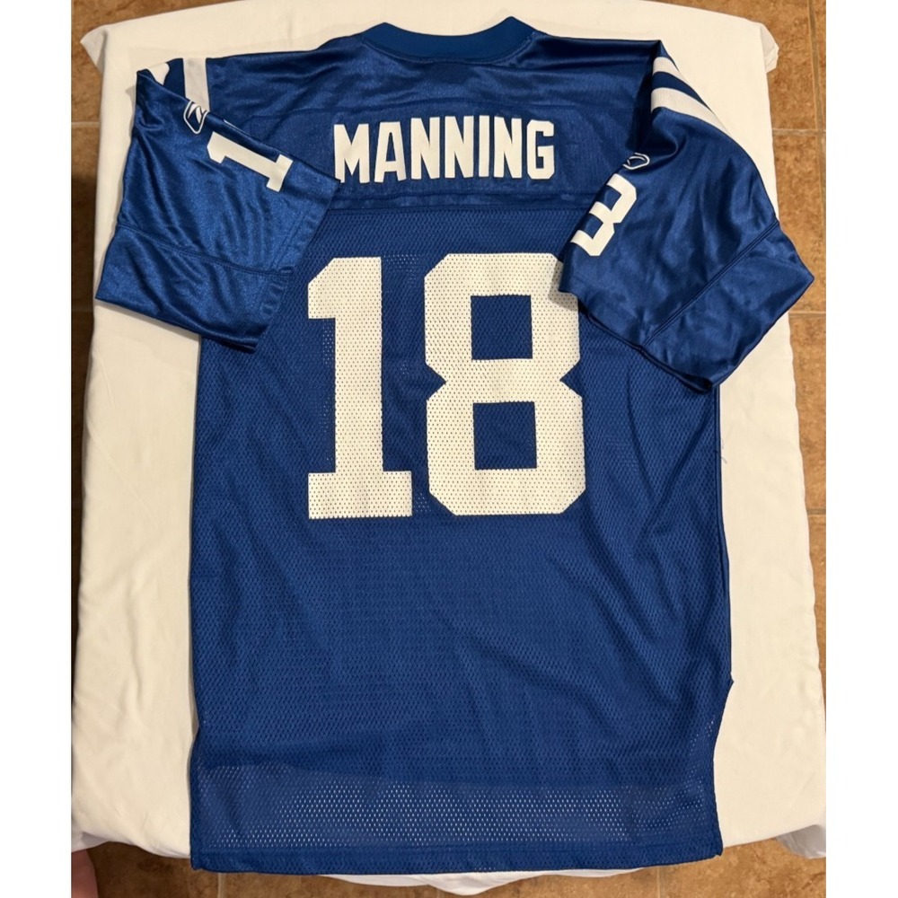 Peyton Manning Vintage Reebok NFL Equipment Colts Jersey - #18 - Size M - Nylon
